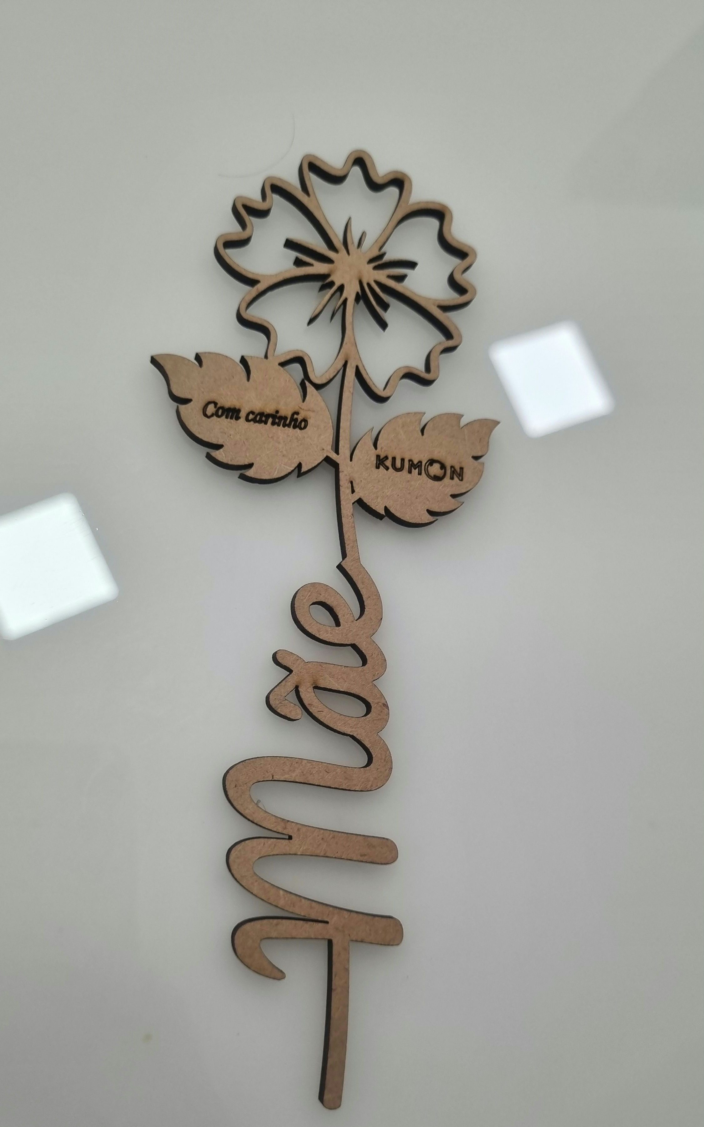 Flor de Mdf Cru Mãe