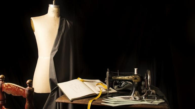 stitches, pleats and bodice