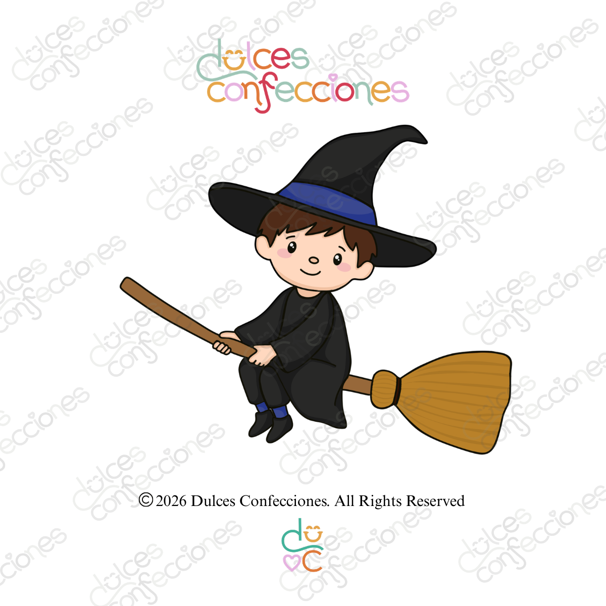Wizard on Broom Cookie Pop STL