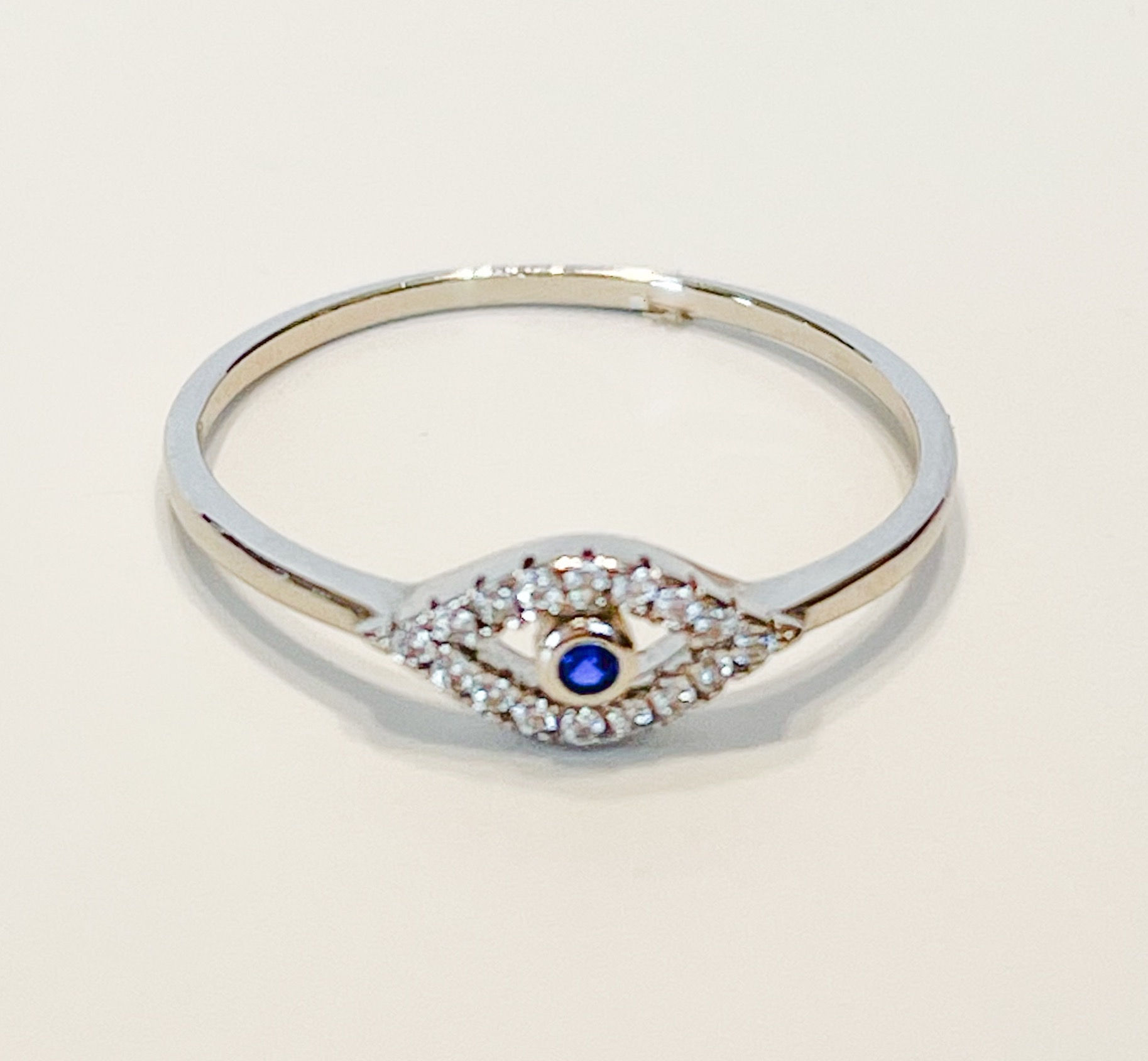 Silver Mini Protective Eye Ring