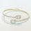 Thumbnail: Gold Baguette Bypass Bangle