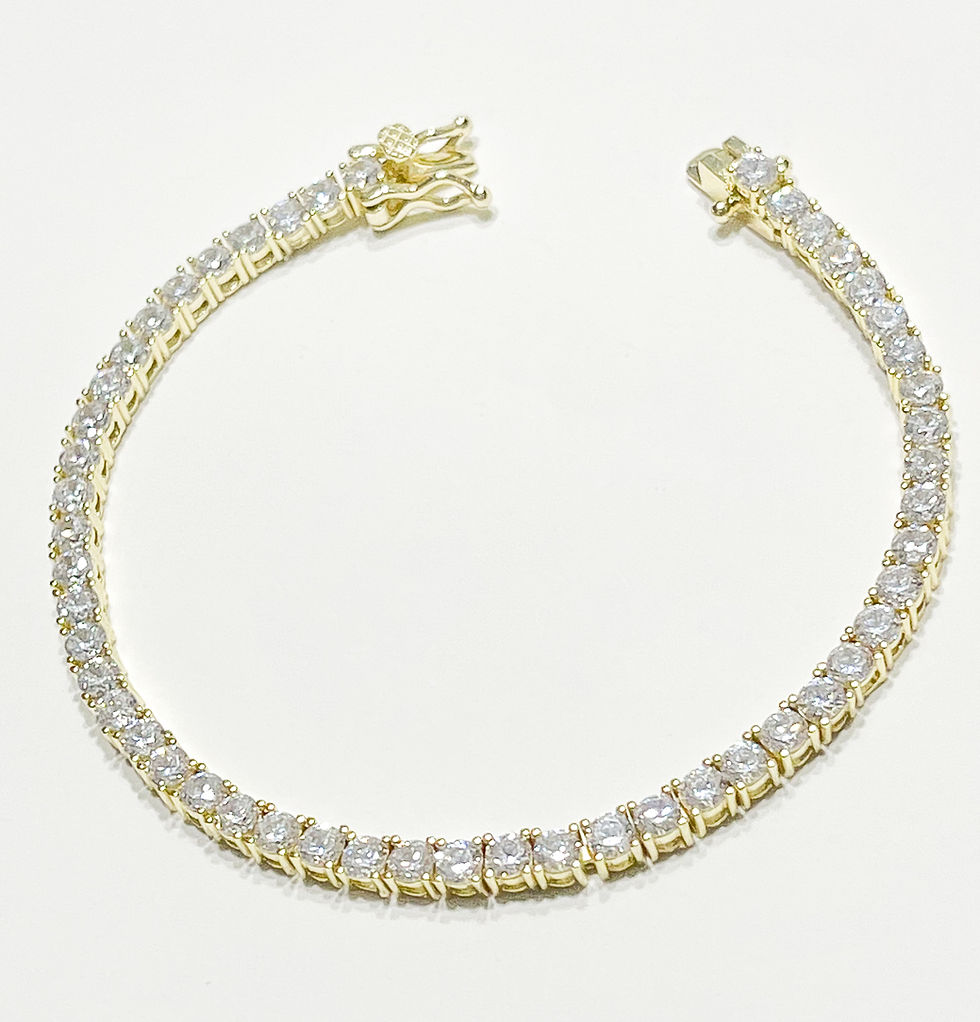 Thumbnail: Gold Medium Tennis Bracelet
