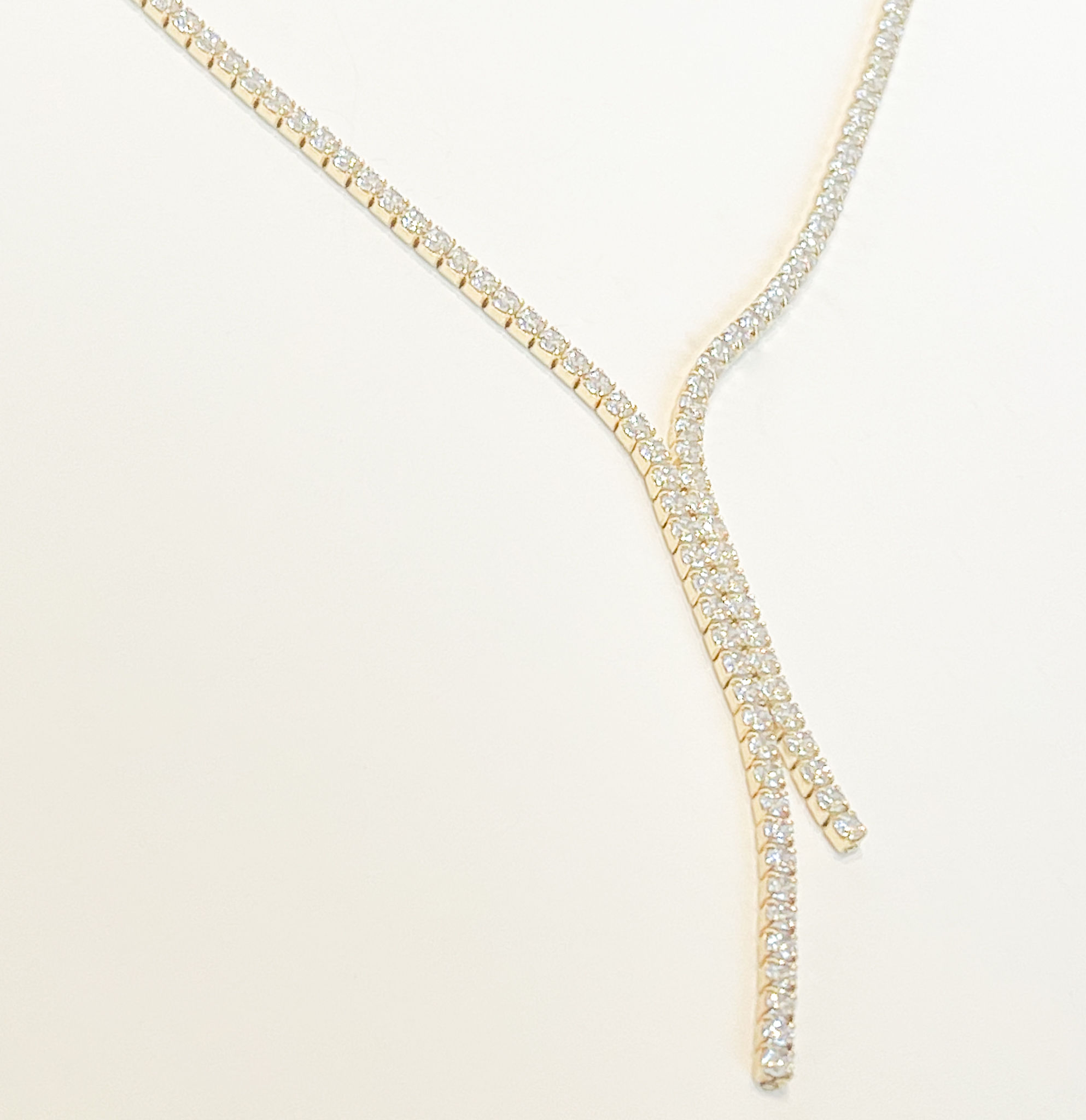 Gold Eternity Crystal Necklace