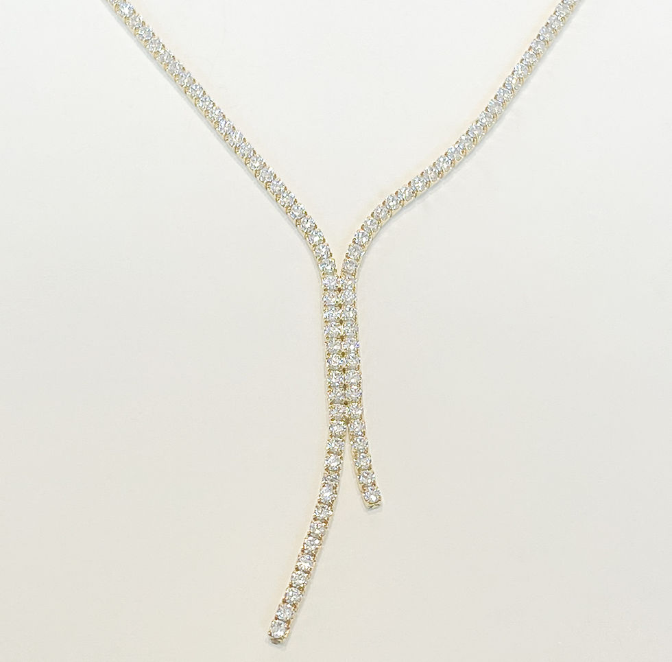 Thumbnail: Gold Eternity Crystal Necklace