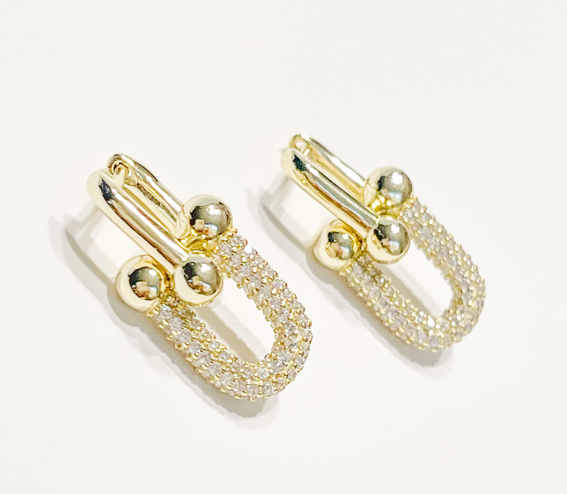 Gold Bling Link Earrings
