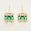 Thumbnail: Gold Baguettes Emerald Studs