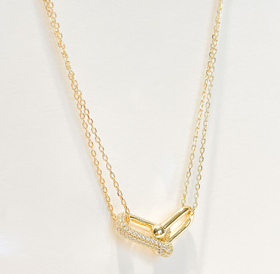 Thumbnail: Gold Bling Link Necklace