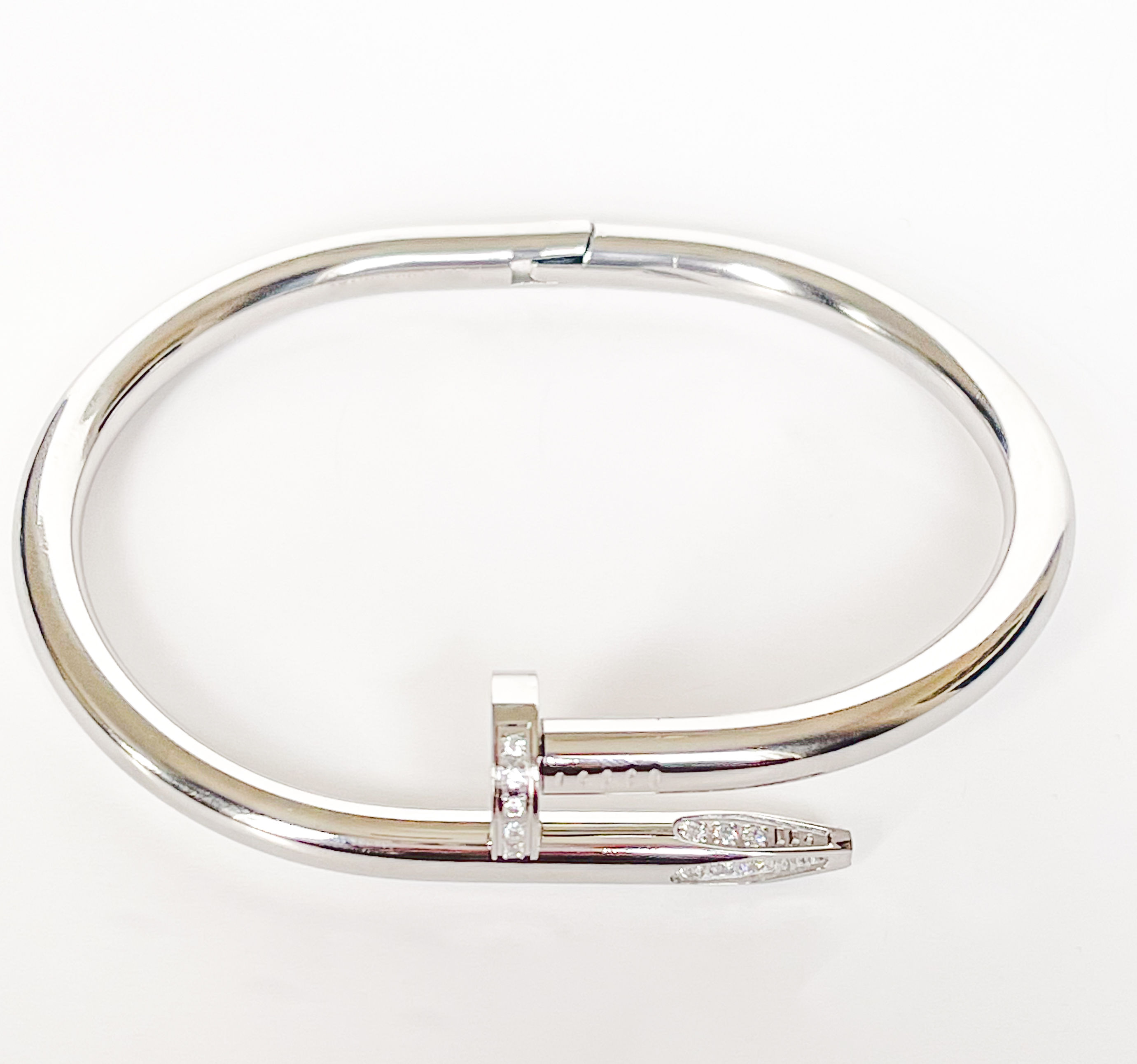 Silver Large Nail Bracelet