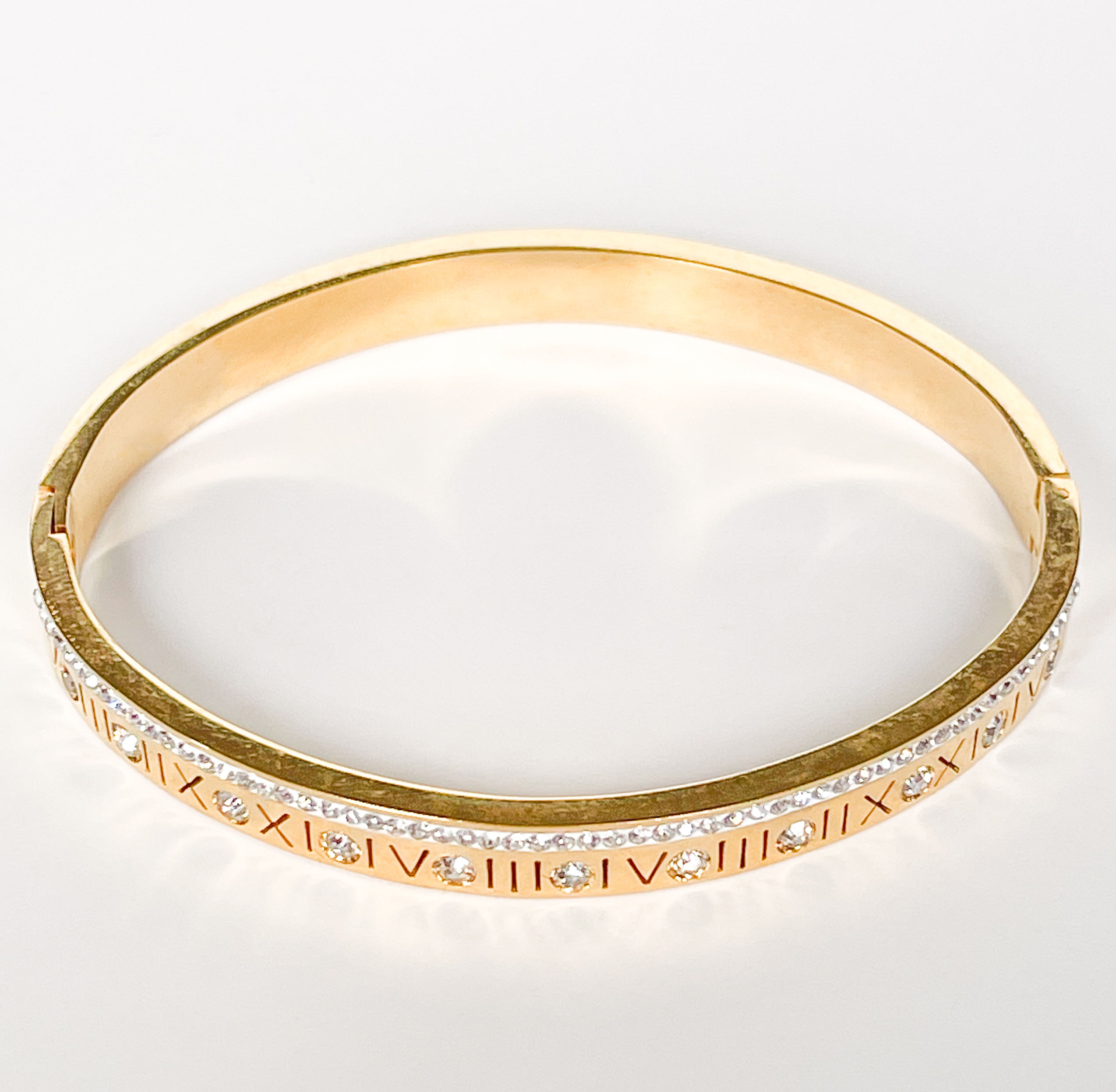 Gold Double Roman Numeral Bracelet