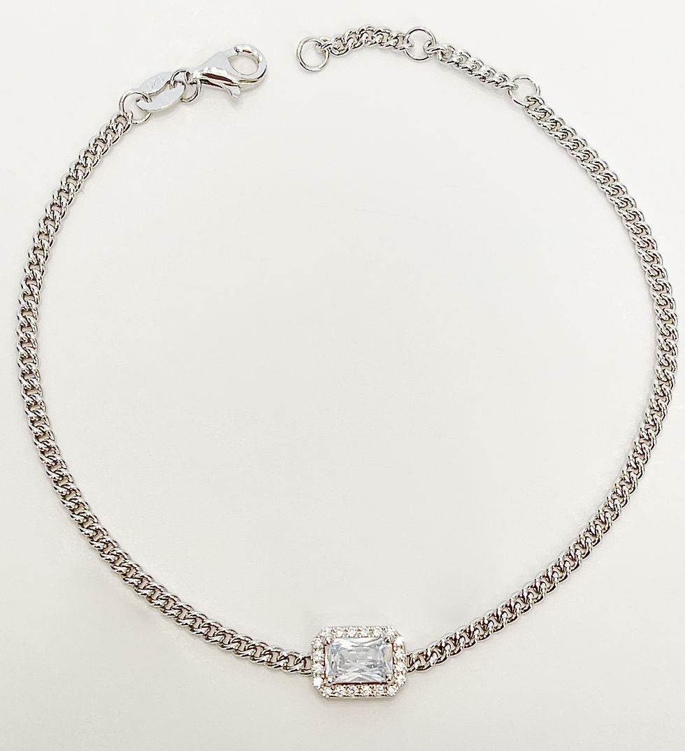 Thumbnail: Silver Mini Square Bracelet
