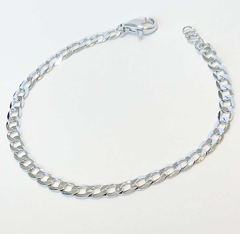 Thumbnail: Silver Thin Cuban Link Bracelet