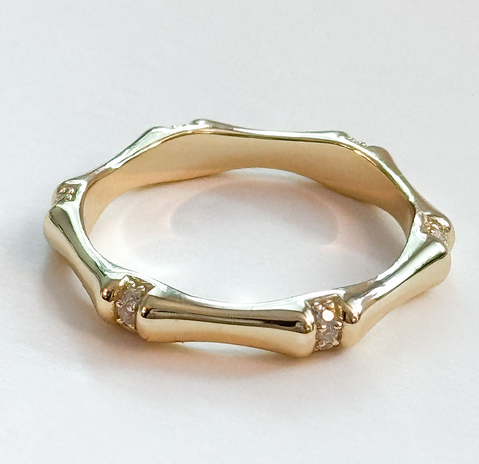 Thumbnail: Gold Bamboo Band Ring