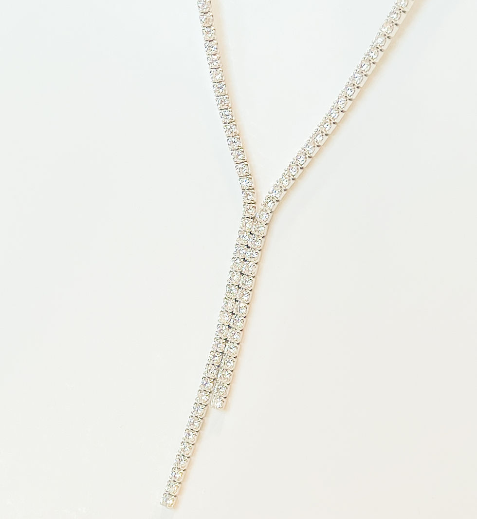 Thumbnail: Silver Eternity Crystal Necklace