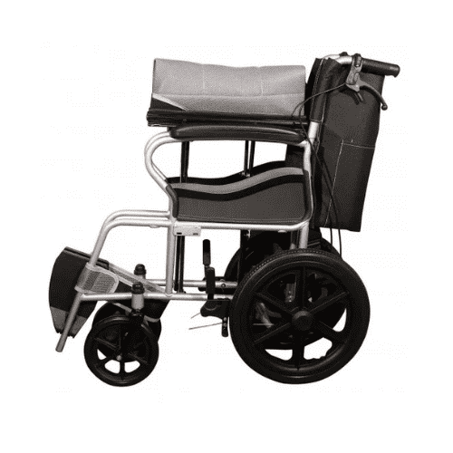Thumbnail: Karma Ryder MS 1 Indoor Wheelchair on rent is easy to adjust with the food table including knee rest also.