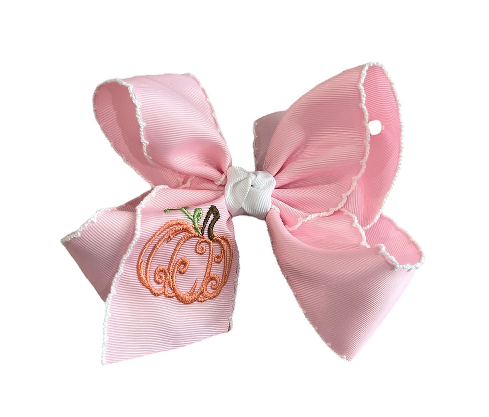 Thumbnail: Pumpkin Embroidered Bow by Beyond Creations