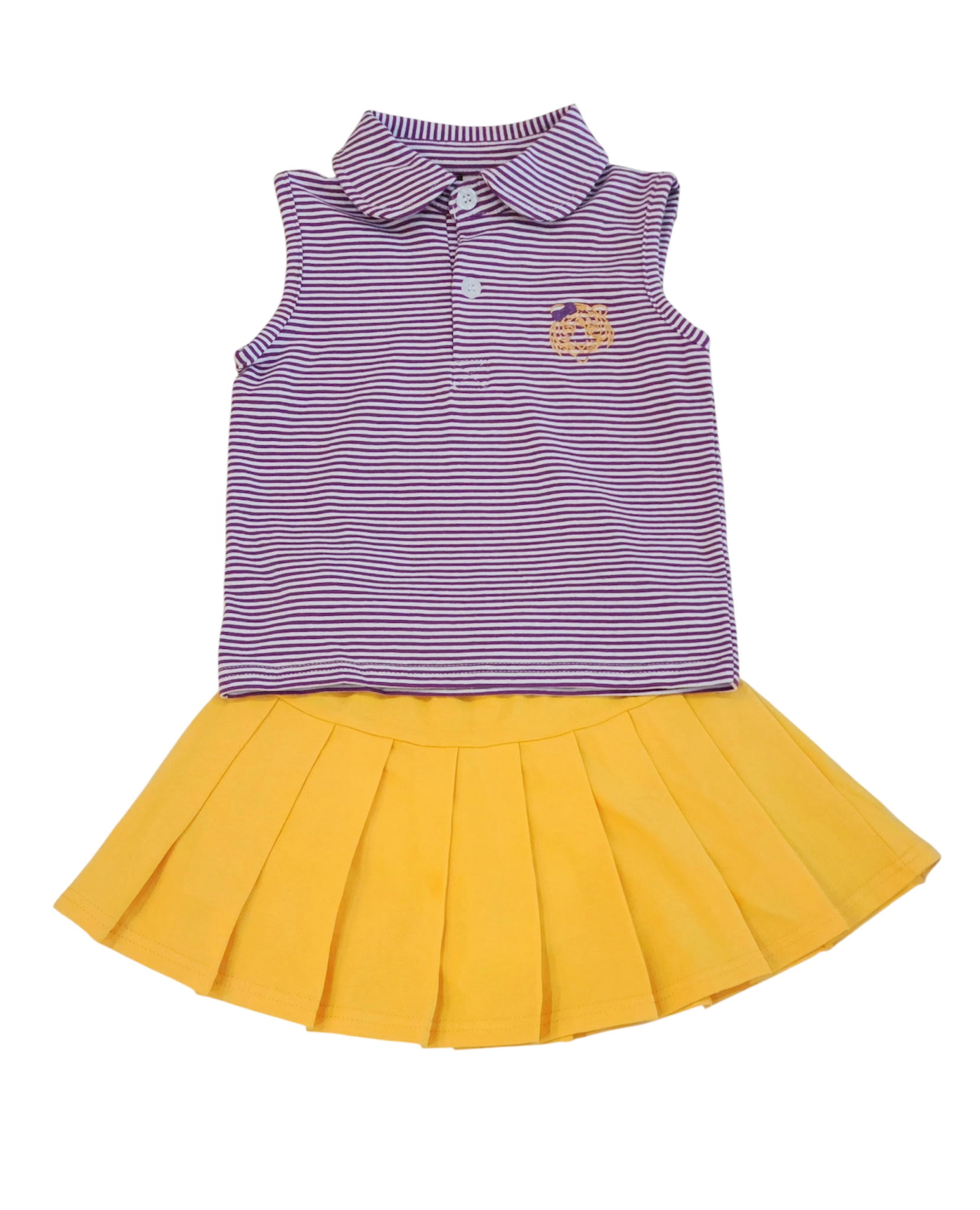 Purple Tiger Skort Set by Banana Split Kids