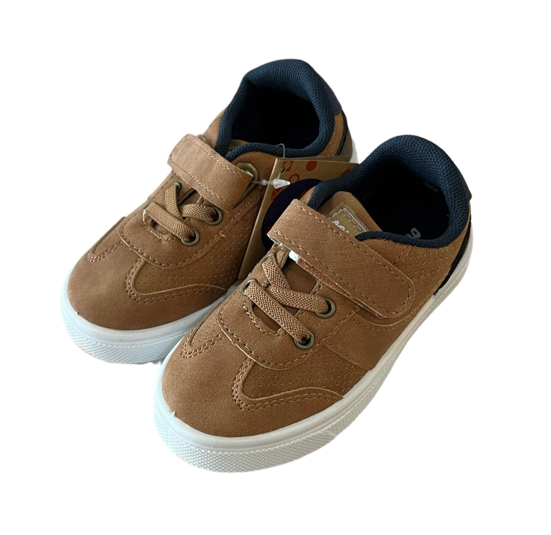 Boys Kayden Brown Perfed Shoes by Oomphies