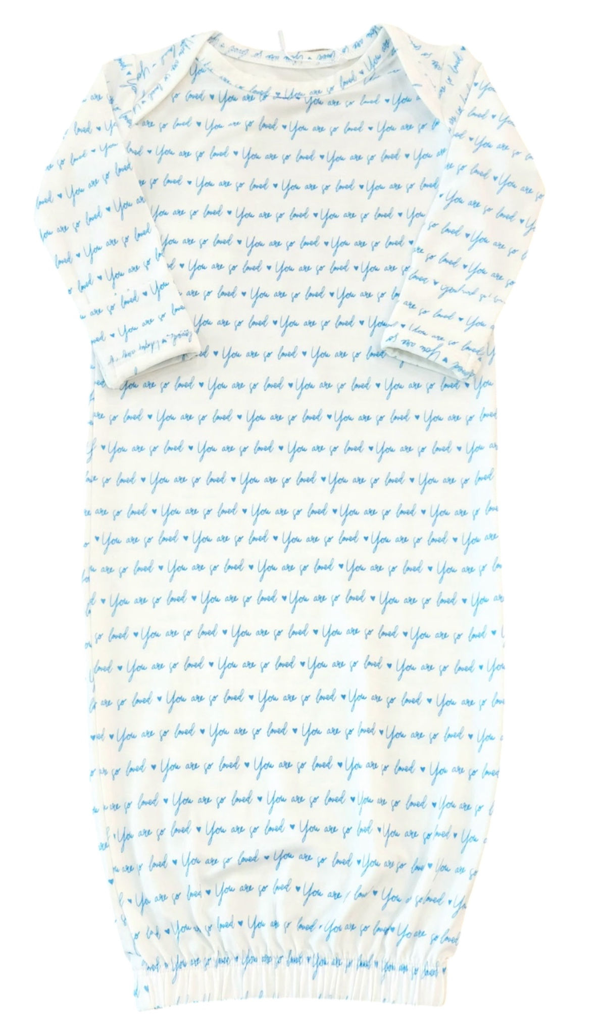 So Loved Baby Gown - Blue- by Weisinger Bamboo