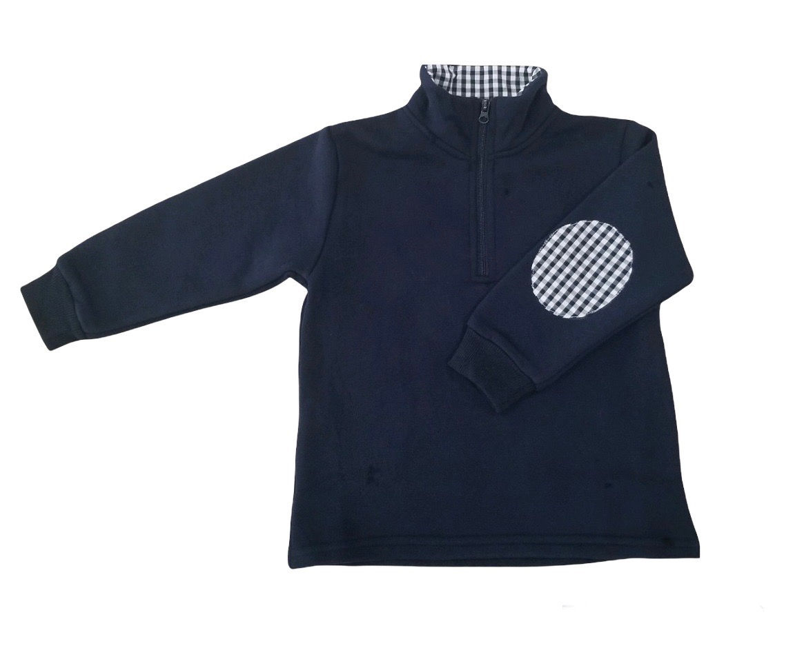 1/4 Zip Navy Pullover by Smock Candy