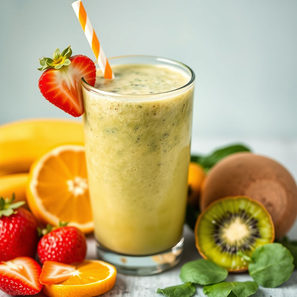 Close-up view of a vibrant orange smoothie in a glass
