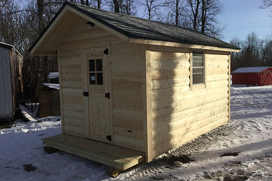 cedar sauna saunas half log siding duluth mn minnesota Christensen wood burning stove wi wisconsin mi michigan