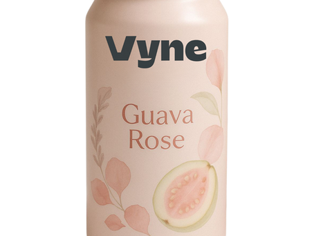 A can of Vyne's guava rose soda