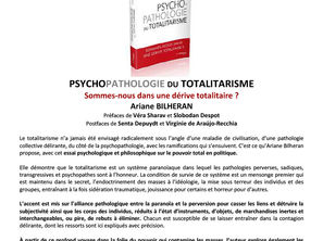 Communiqué de presse du livre Psychopathologie du Totalitarisme