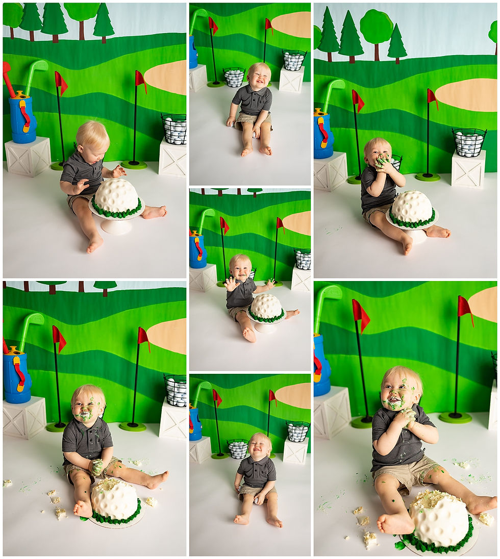 Clinton Township Michigan Cake Smash Photographer