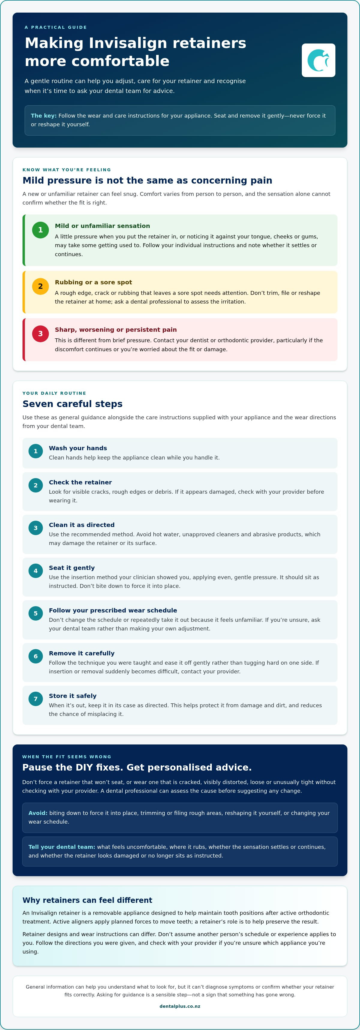 How to make Invisalign retainers comfortable