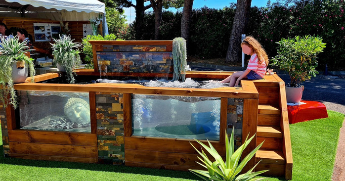 wela bassins hors sol vitré jardin terrasse poisson