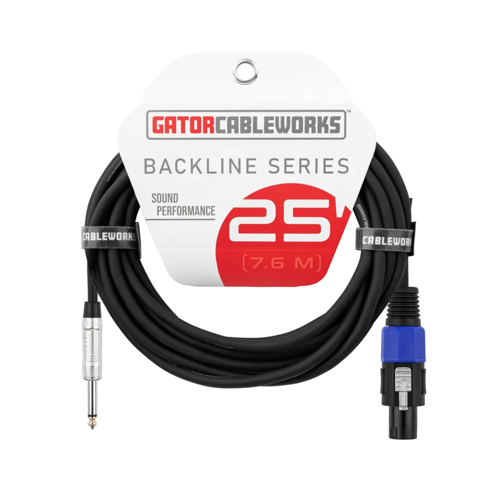Gator Cableworks 25 Foot TS to Twist Lock Connector Speaker Cable