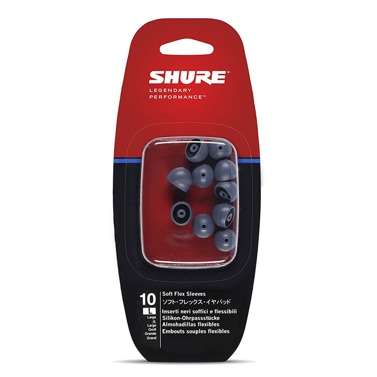 Shure EASF-10 Large soft flex sleeves for SCL3, SCL4, & SCL5 earphones (5 pair)