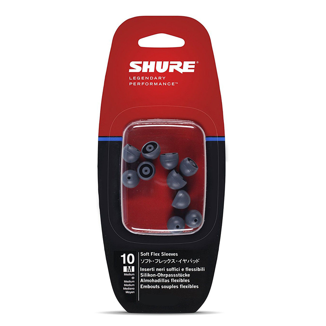Shure EASF-10 Medium soft flex sleeves for SE115, SE315, SE425, SE535 earphones