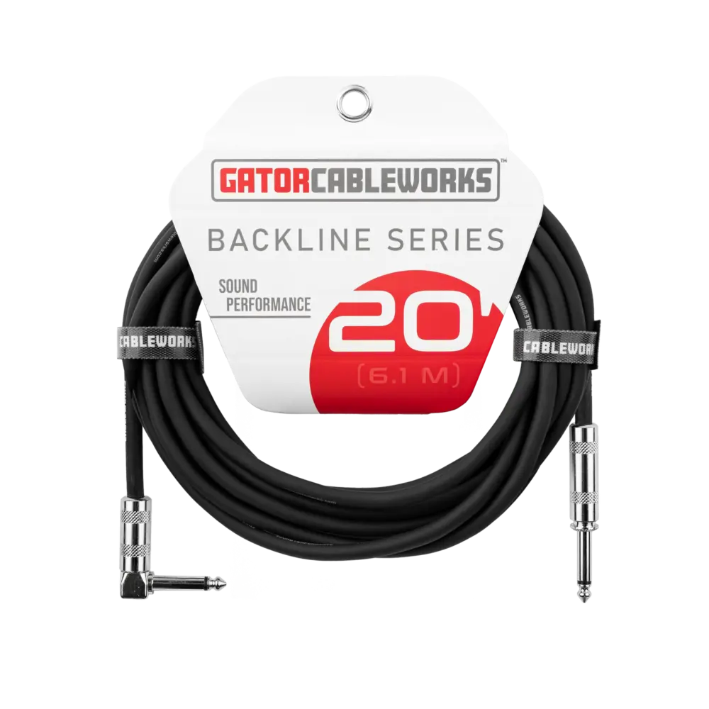 Gator Cableworks 20 Foot Strt to RA instrument Cable