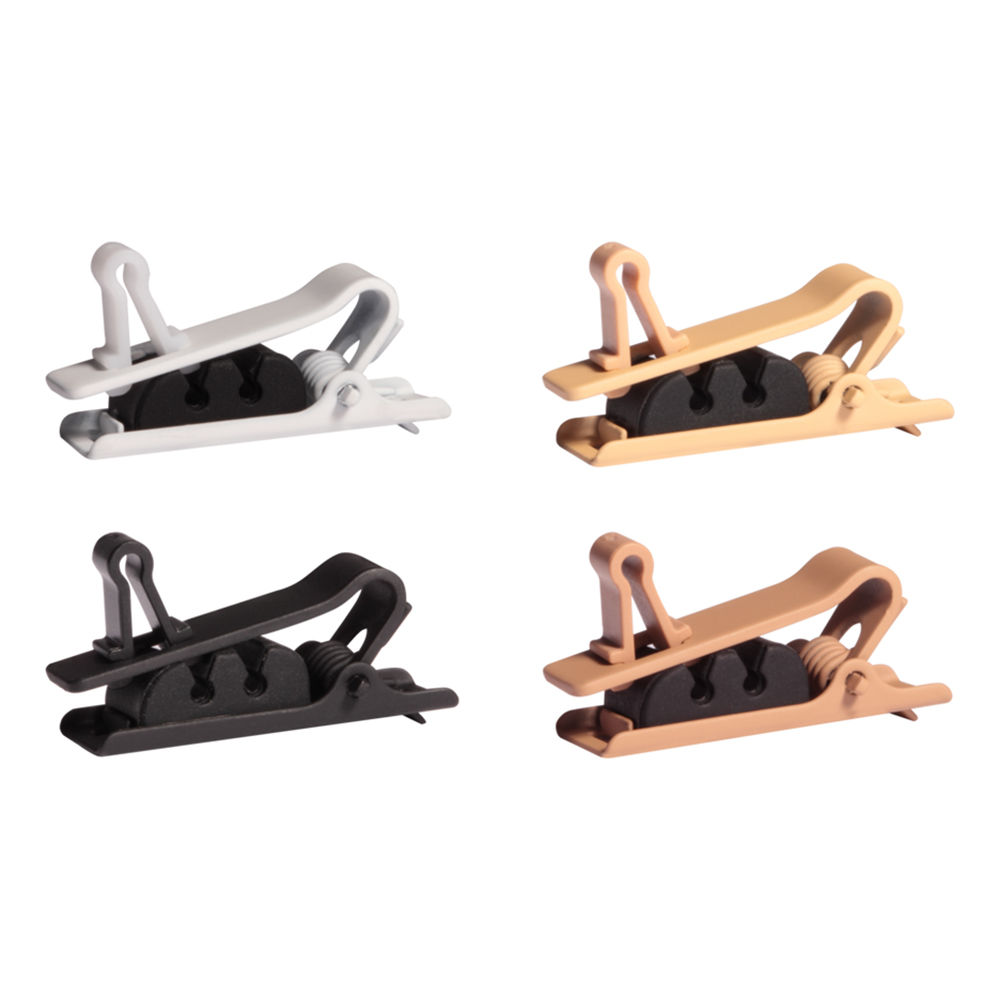 Shure RPM40TC-4 SINGLE TIE CLIP MIX, 1 BLACK/1 TAN/1 COCOA/1 WHITE