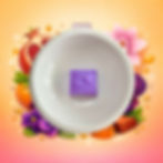 Fondant parfumé Euphorie violet dans brûleur avec univers grenade, orchidée et ambre