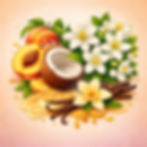 Notes parfum monoï pêche pêche coco vanille ambiance estivale