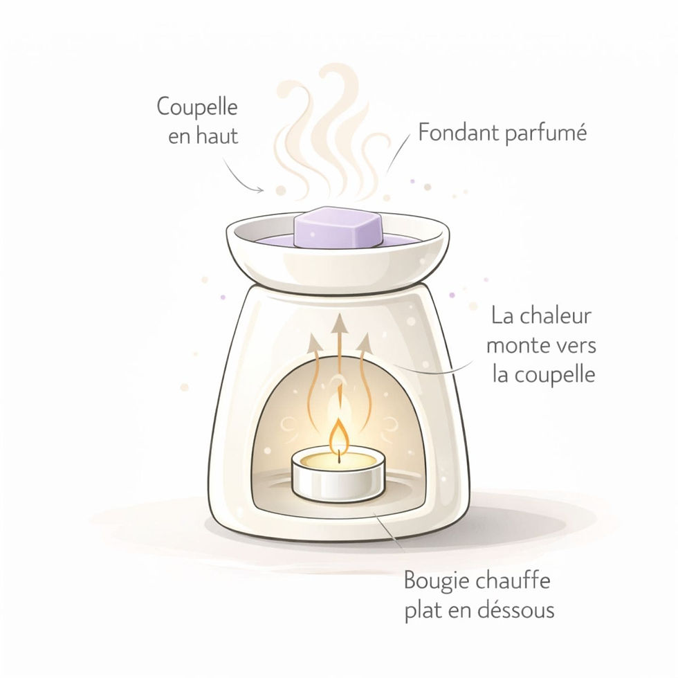 fonctionnement d’un brûleur fondant parfumé