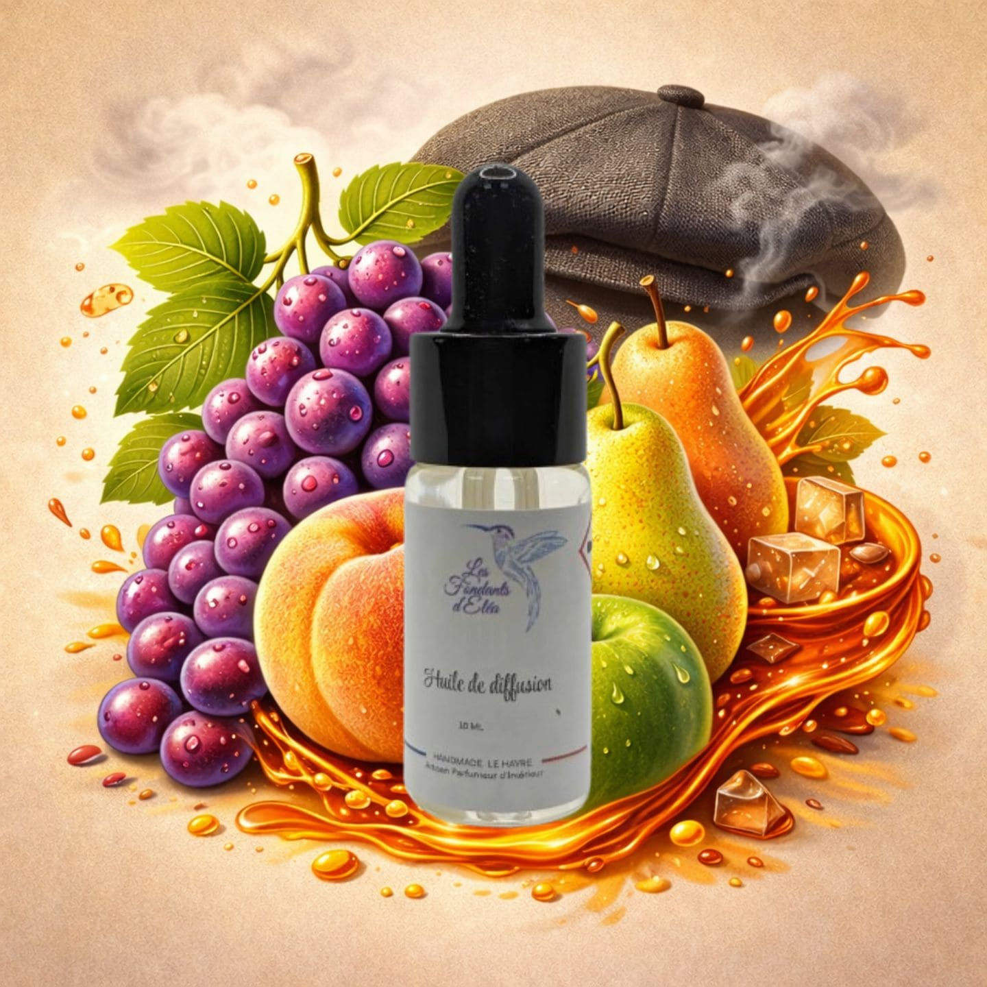 Huile parfumée Shelby aux notes fruitées et fumées ambiance masculine élégante