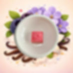Fondant parfumé Framboise Noire et Vanille en cours de diffusion – parfum gourmand fruité Les Fondants d’Eléa