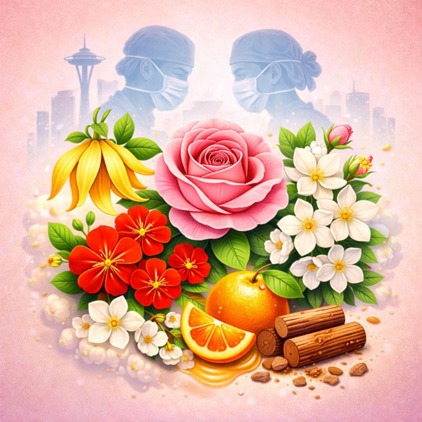 Notes parfum Grey’s Anatomy rose fleurs blanches orange et bois ambiance douce et réconfortante