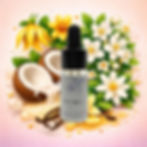 Huile de diffusion monoï rosé parfum d’intérieur exotique floral et gourmand ambiance chaleureuse