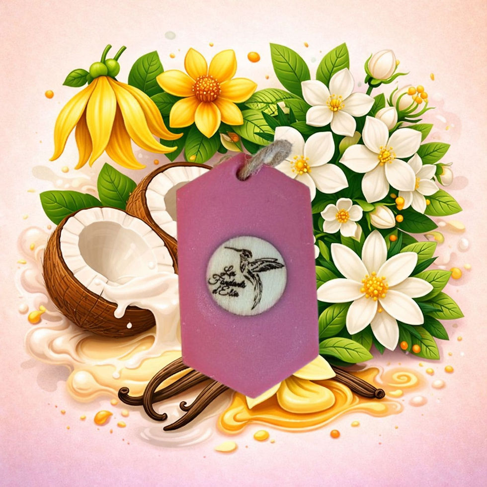 Suspension parfumée monoï rosé diffusion parfum d’intérieur aux notes exotiques florales et sucrées