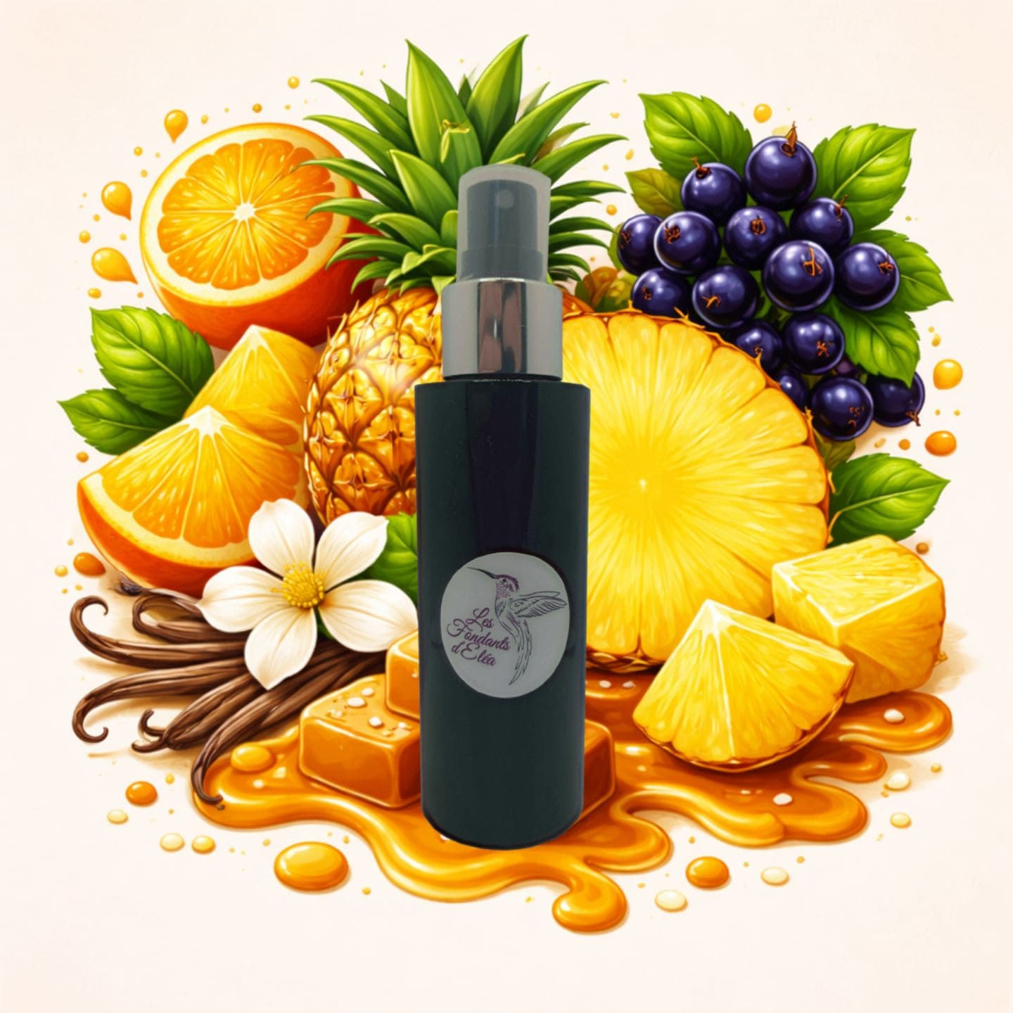 Spray parfum d’intérieur ananas aux notes fraîches fruitées et sucrées