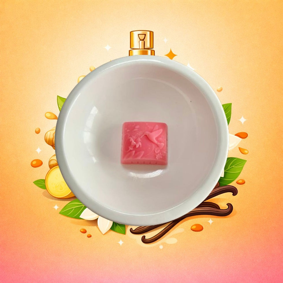 Fondant parfumé Femme rose dans brûleur avec univers gingembre et vanille oriental gourmand