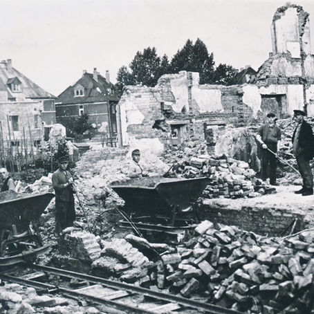 Enttrümmerung nach 1945 in Hattingen. Foto: Stadtarchiv