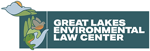 Logo for Great Lakes Environmental Law Center. Hands transforming into doves