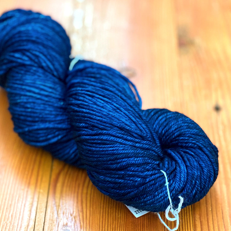 "Azul Profundo” Malabrigo Rios worsted weight superwash merino wool yarn
