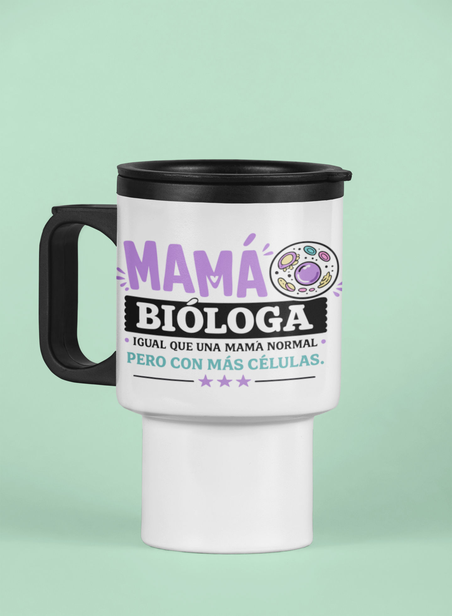 Tazón Térmico diseño mamá bióloga