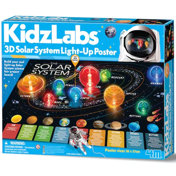 Sistema solar luminoso 3D